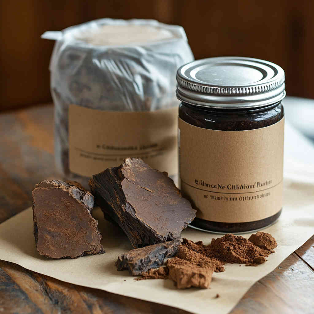 Packaged Chaga mushroom products