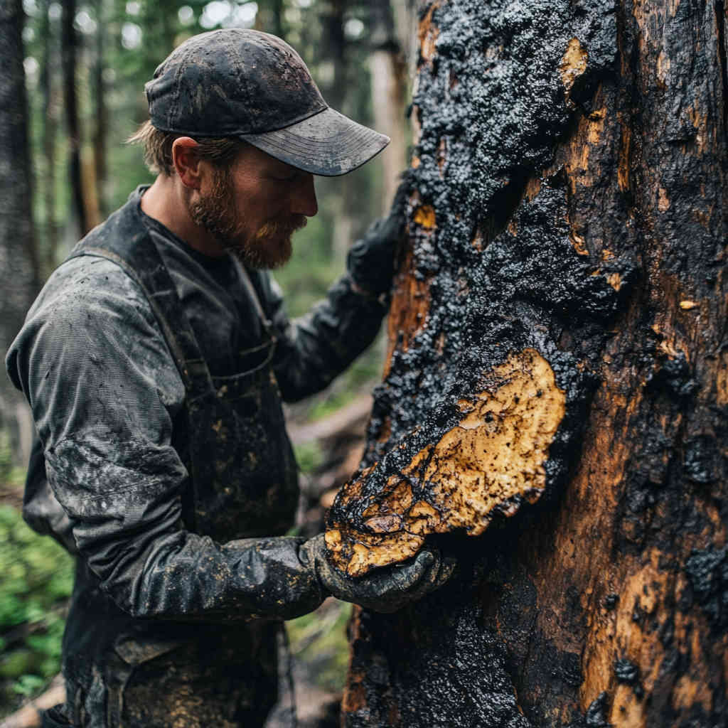 Sustainable Chaga mushroom harvesting