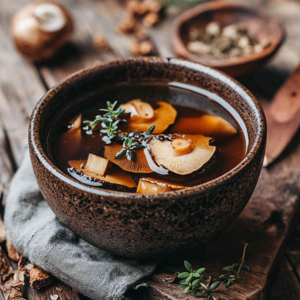 Create Flavorful Mushroom Broth with Chaga