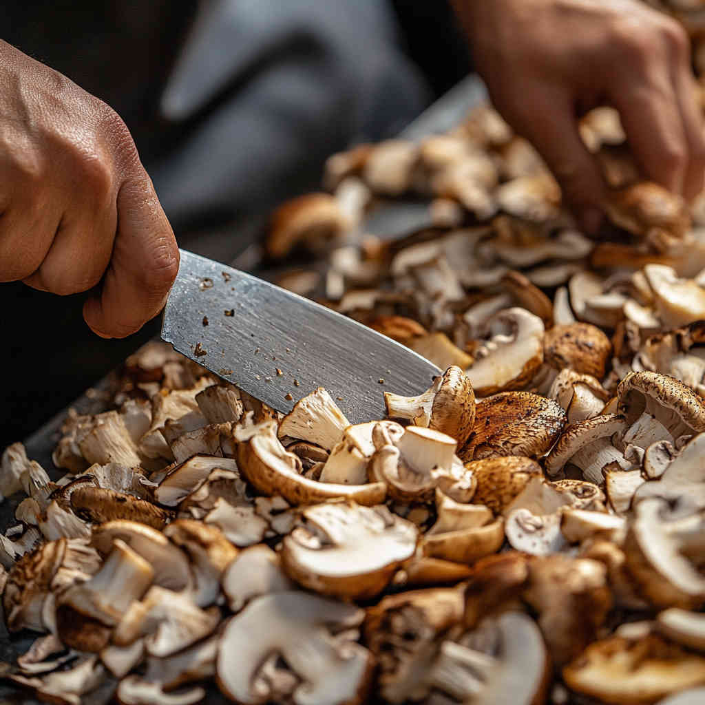 Slicing Mushrooms for Extraction